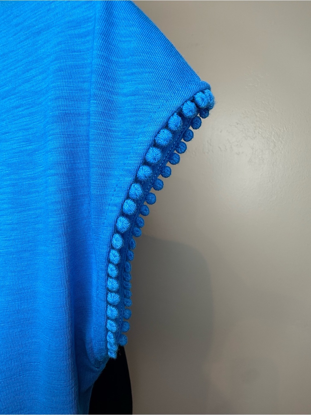 Boden Anya Broderie Embroidered Cotton Tee, Cerulean Blue, Size US 4, Like New - Picture 15 of 17